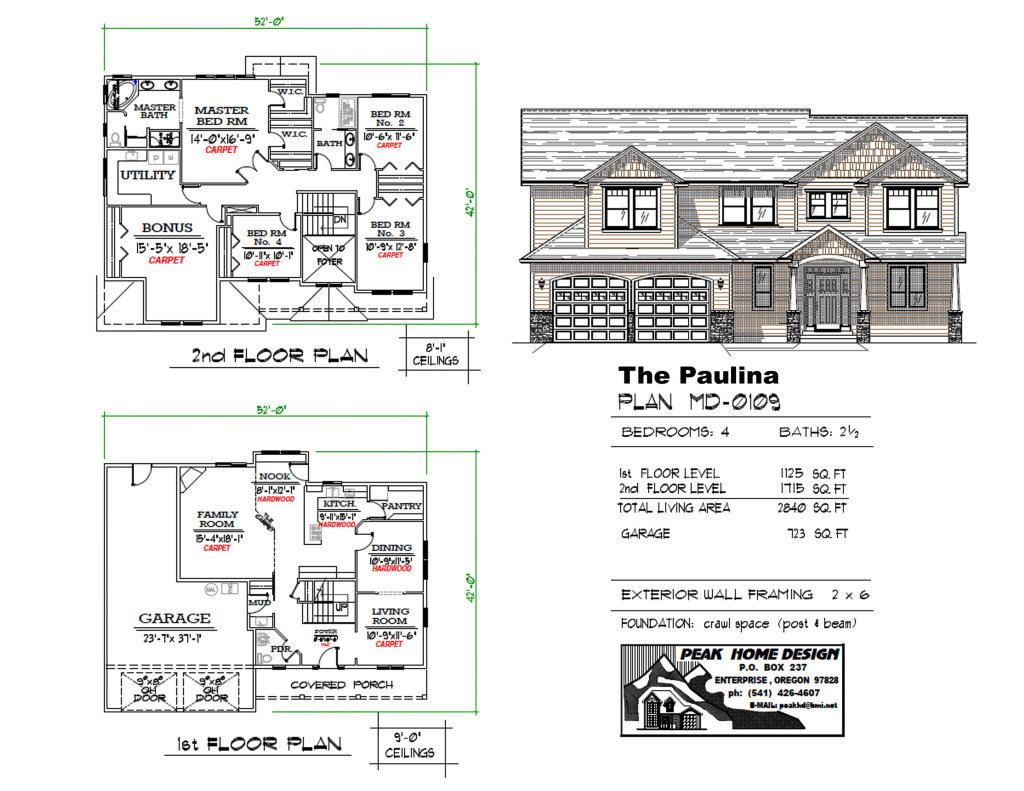 The Paulina Oregon Home Design MD0109