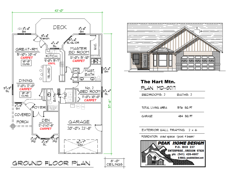 The Hart Mtn Oregon House Plan MD0217