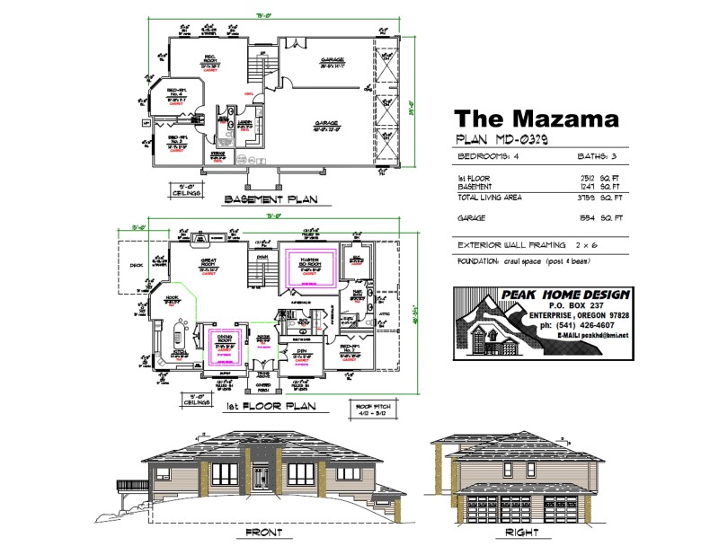 Th Mazama Oregon Home Plan MD 0329