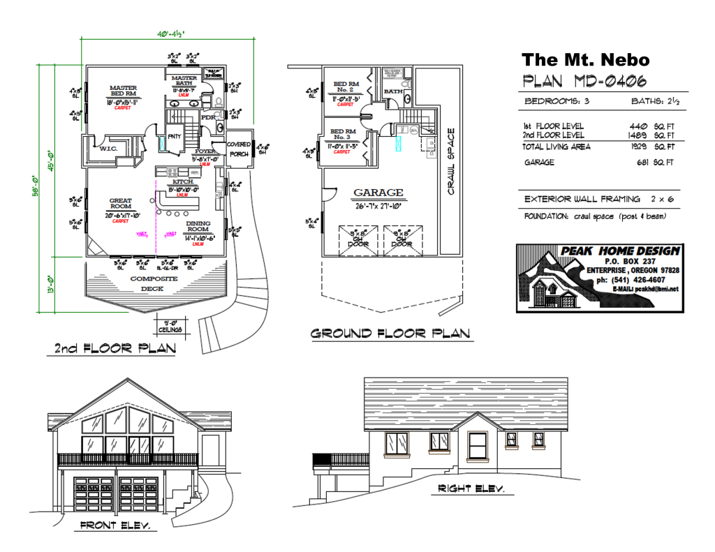 THE MT NEBO HOUSE PLAN #MD0406