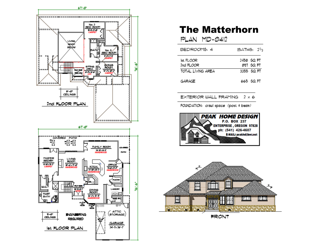 THE MATTERHORN OREGON HOUSE DESIGN #MD0412