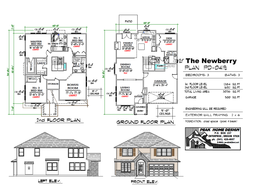 THE NEWBERRY OREGON HOUSE DESIGN #MD0419