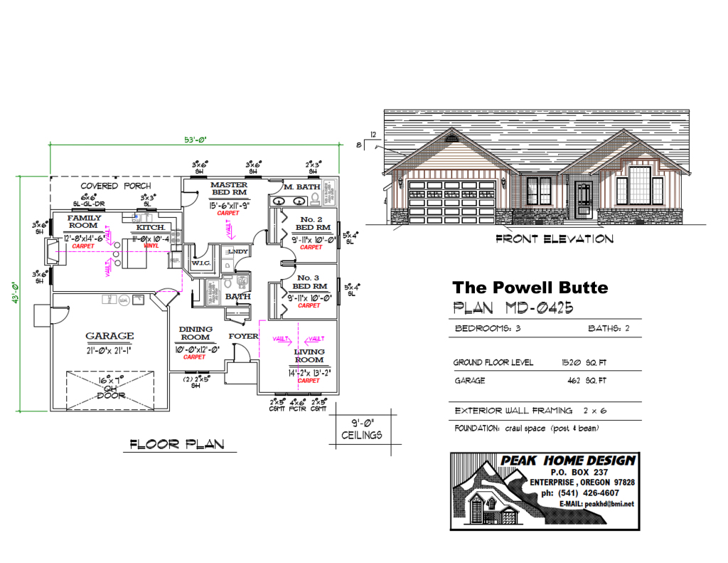 THE POWELL BUTTE OREGON HOUSE DESIGN #MD0425
