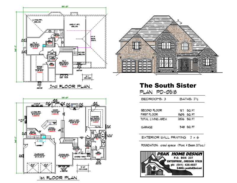 THE SOUTH SISTER HOME DESIGN PD0518