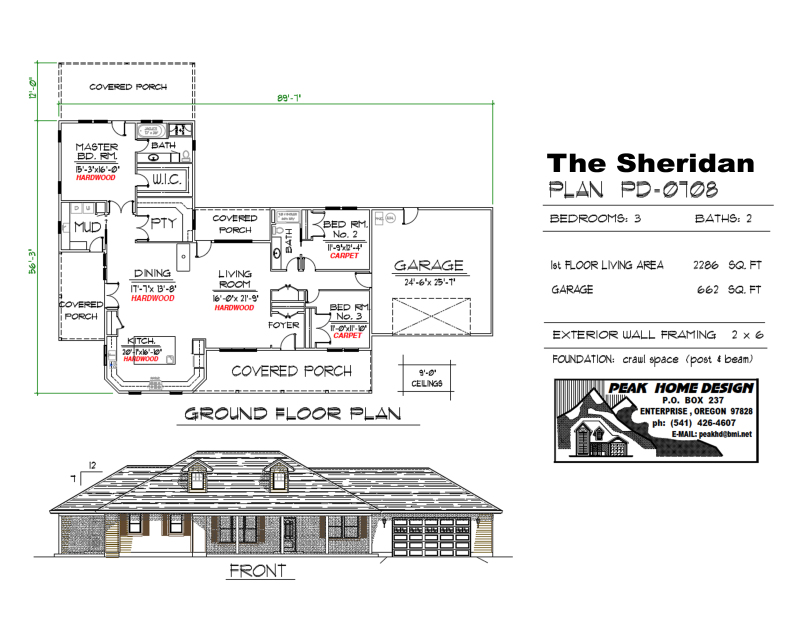 THE SHERIDAN OREGON HOUSE DESIGN PD0708